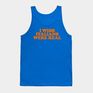 I Wish Italians Were Real Shirt, Y2K Funny 90s Slogan Text T-shirt, Aesthetic 00s Fashion, Cute Letter Print T Shirt Y2K Clothes Streetwear Tank Top